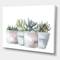 Designart - Cactus and Succulent House Plants III - Farmhouse Canvas Wall Art Print